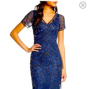 Pisarro nights beaded gown
